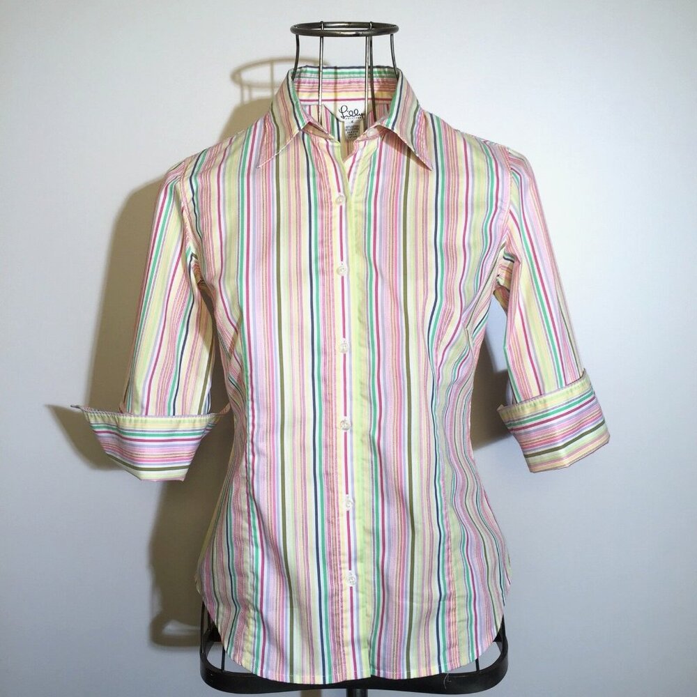 LILLY PULITZER Colorful Stripe Shirt S Spring/Summer *only worn once*